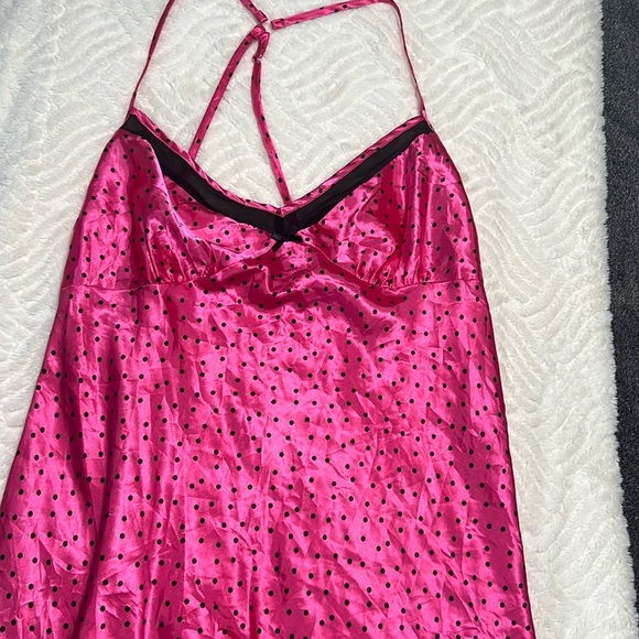 Secret Treasures Pink /Black Polka Dot Nightgown XL - Picture 1 of 4